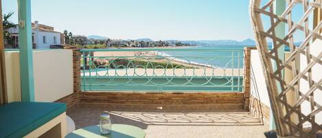 Double Room, 1 Double or 2 Twin Beds, Terrace, Sea View | 1 bedroom, down comforters, memory foam beds, in-room safe