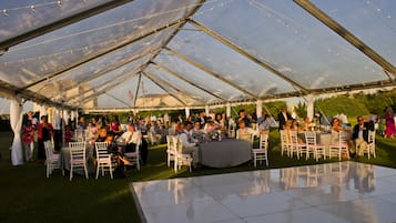 Outdoor wedding area