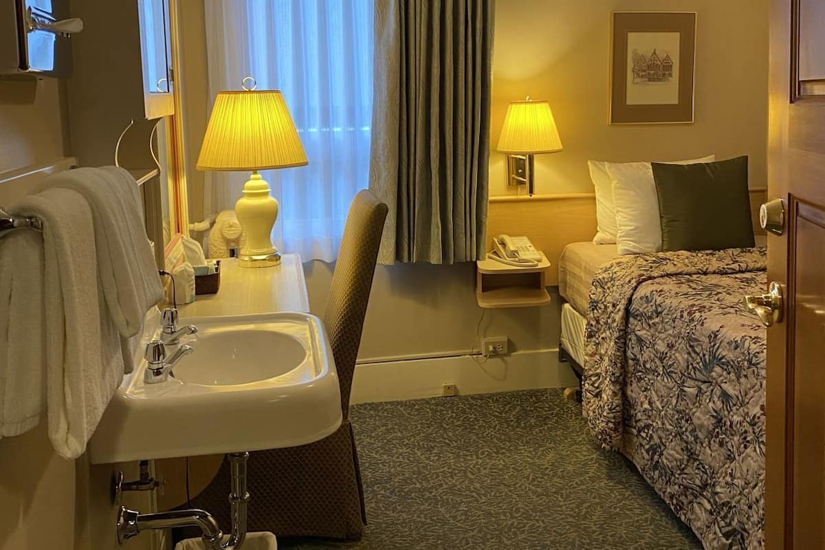 Desk, free WiFi, bed sheets