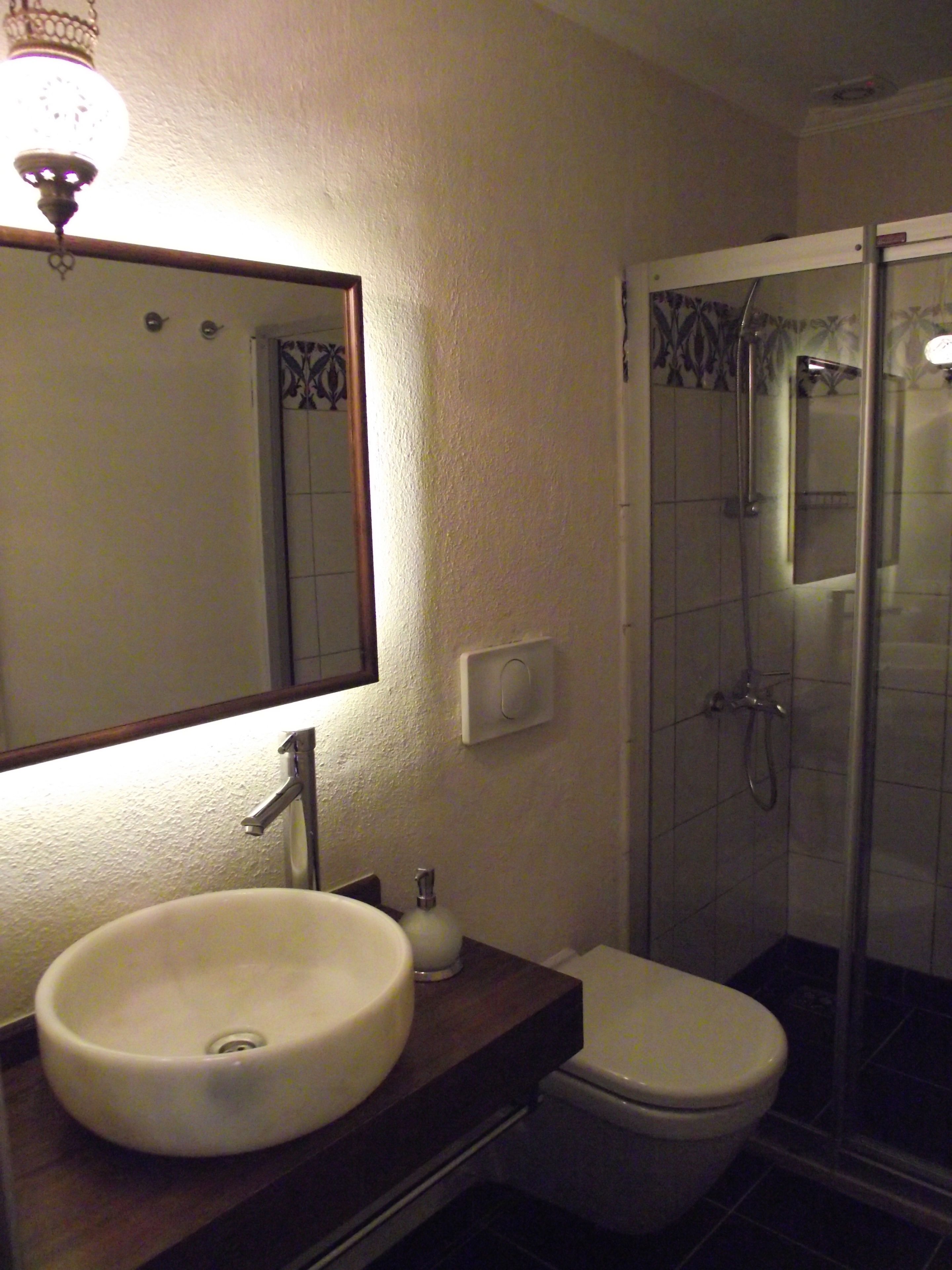 shower, free toiletries, hair dryer, bathrobes