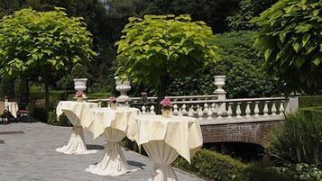 Outdoor wedding area