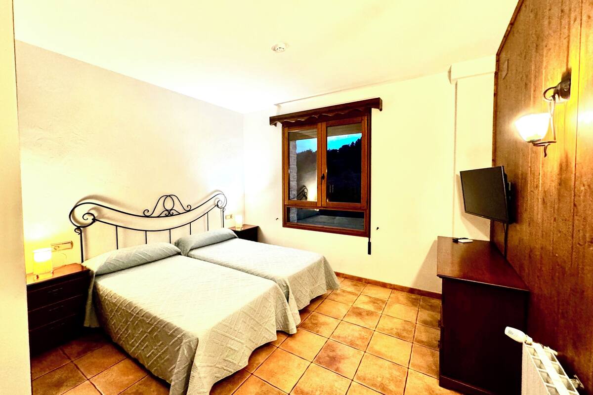Chambre Classique avec lits jumeaux, vue montagne | Wi-Fi gratuit, draps fournis