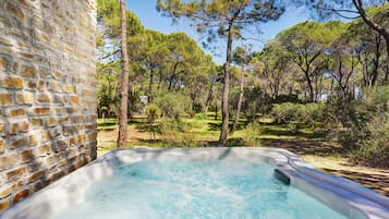 Exclusive Villa, Jetted Tub | Outdoor spa tub