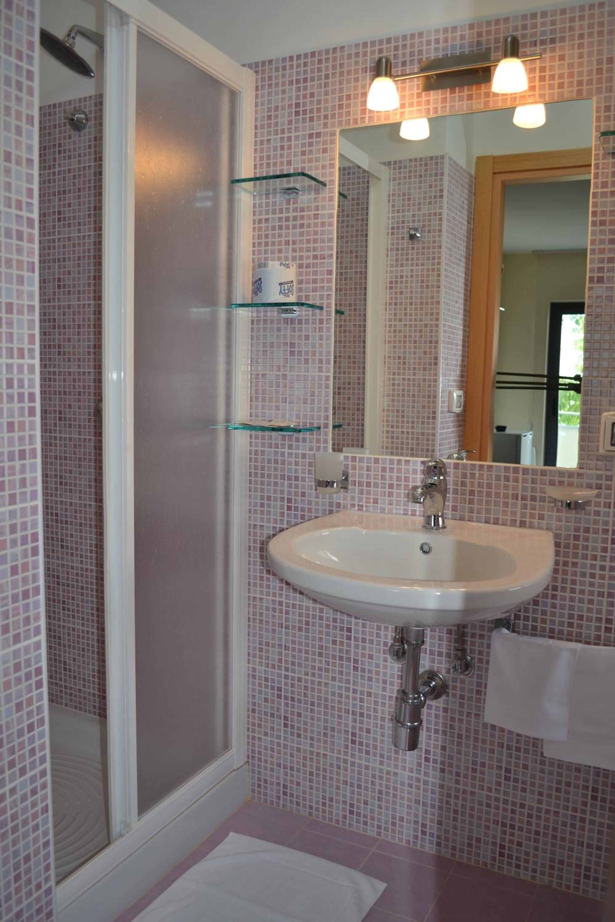 shower, free toiletries, hair dryer, bidet