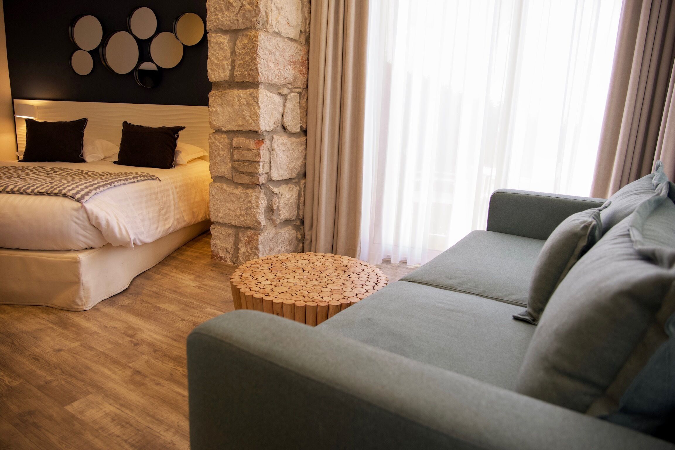 junior suite, pool view | premium bedding, in-room safe, individually decorated