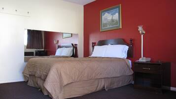 Desk, free WiFi, bed sheets