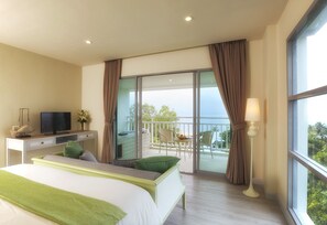 华丽客房, 部分海景, 转角 | 客房内保险箱、特色装修、特色家居、办公桌