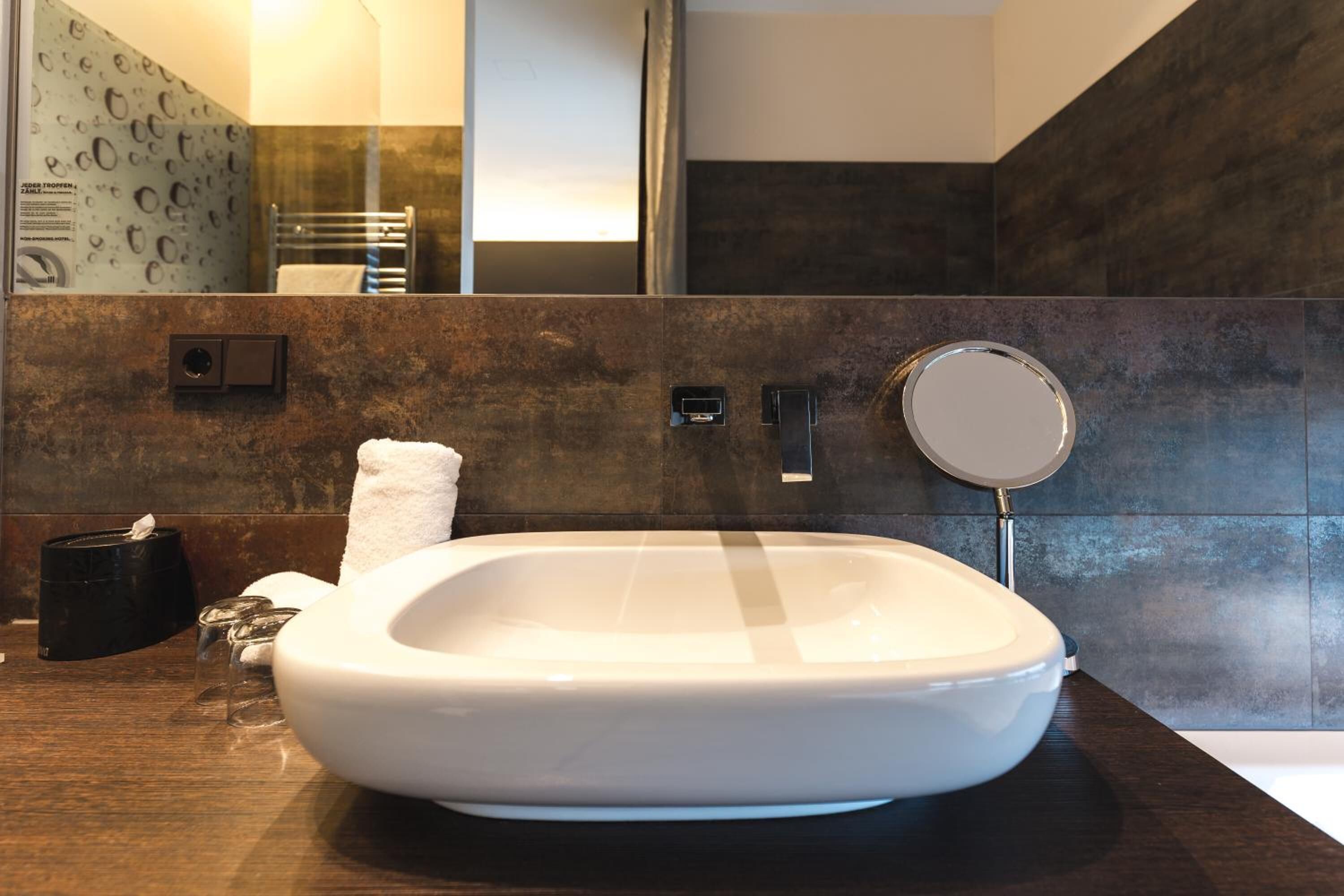 free toiletries, hair dryer, towels