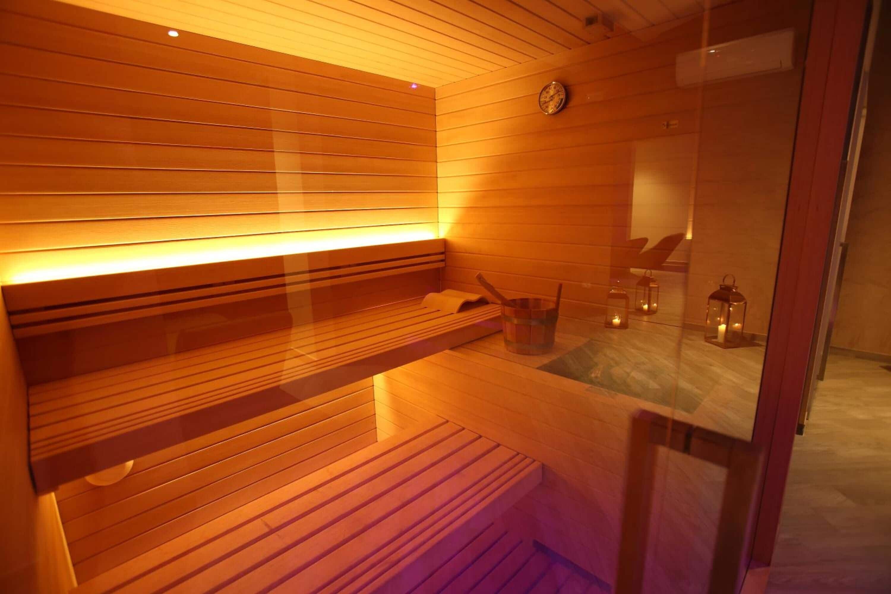 sauna, steam room