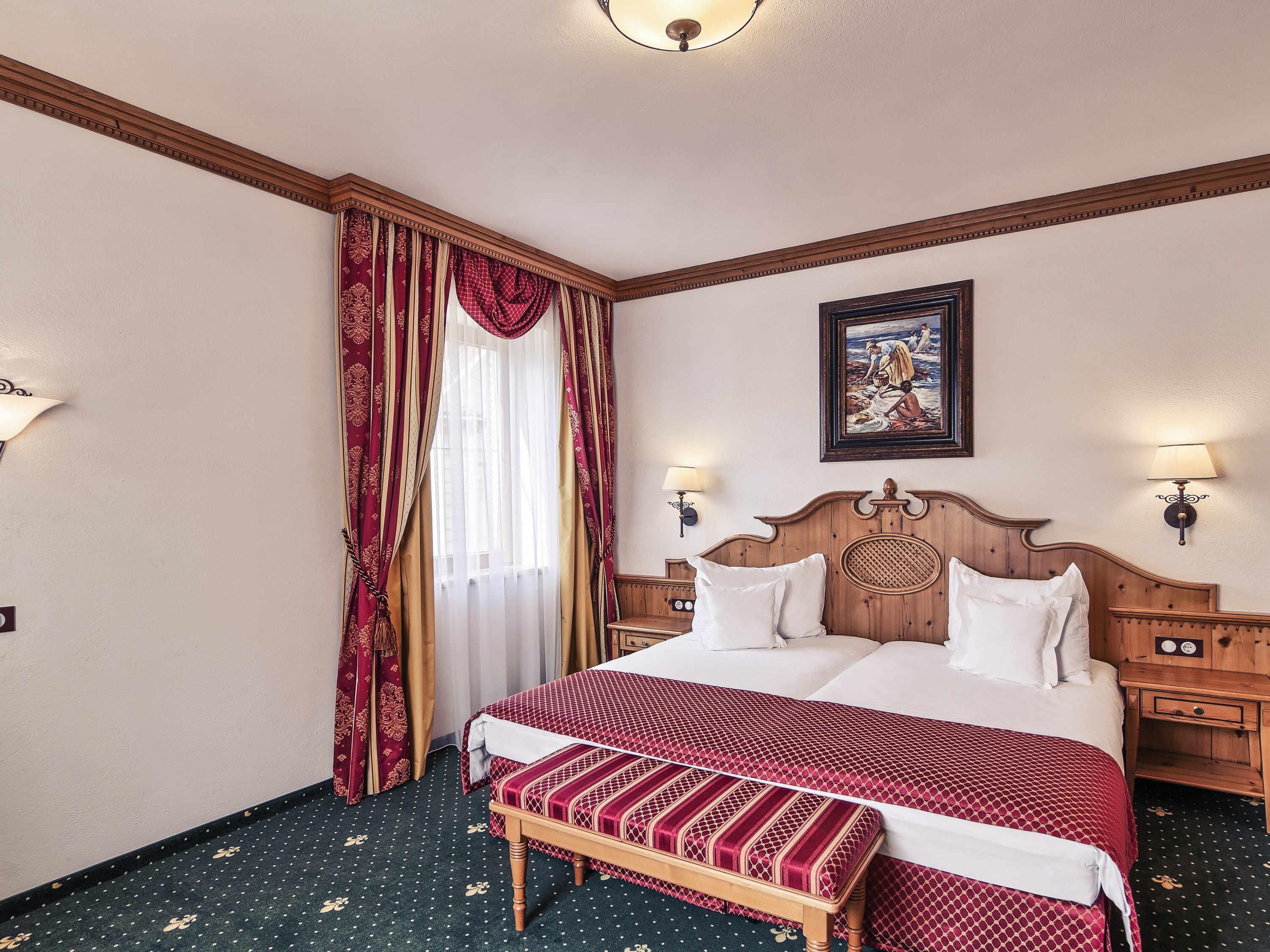Pillow-top beds, minibar, in-room safe, desk