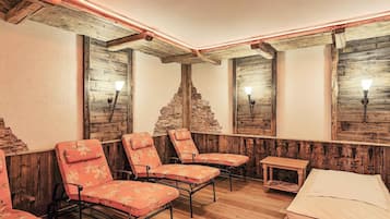 Sauna, hot tub, steam room
