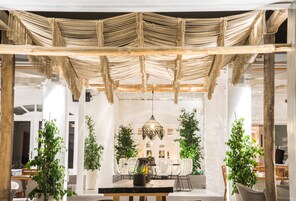 Breakfast, lunch, dinner served; Mediterranean cuisine, sea views