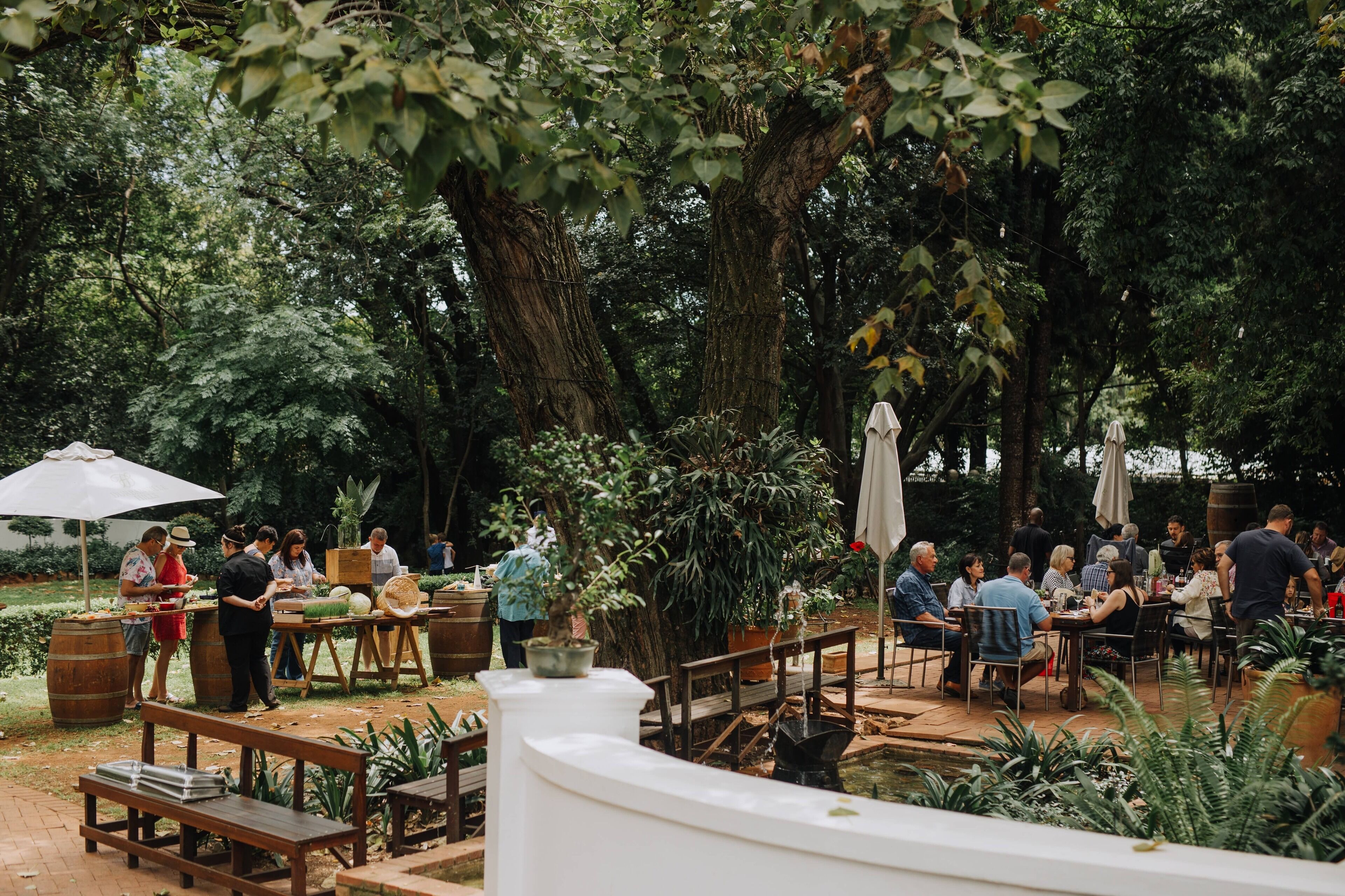 lunch, dinner served; international cuisine, garden views