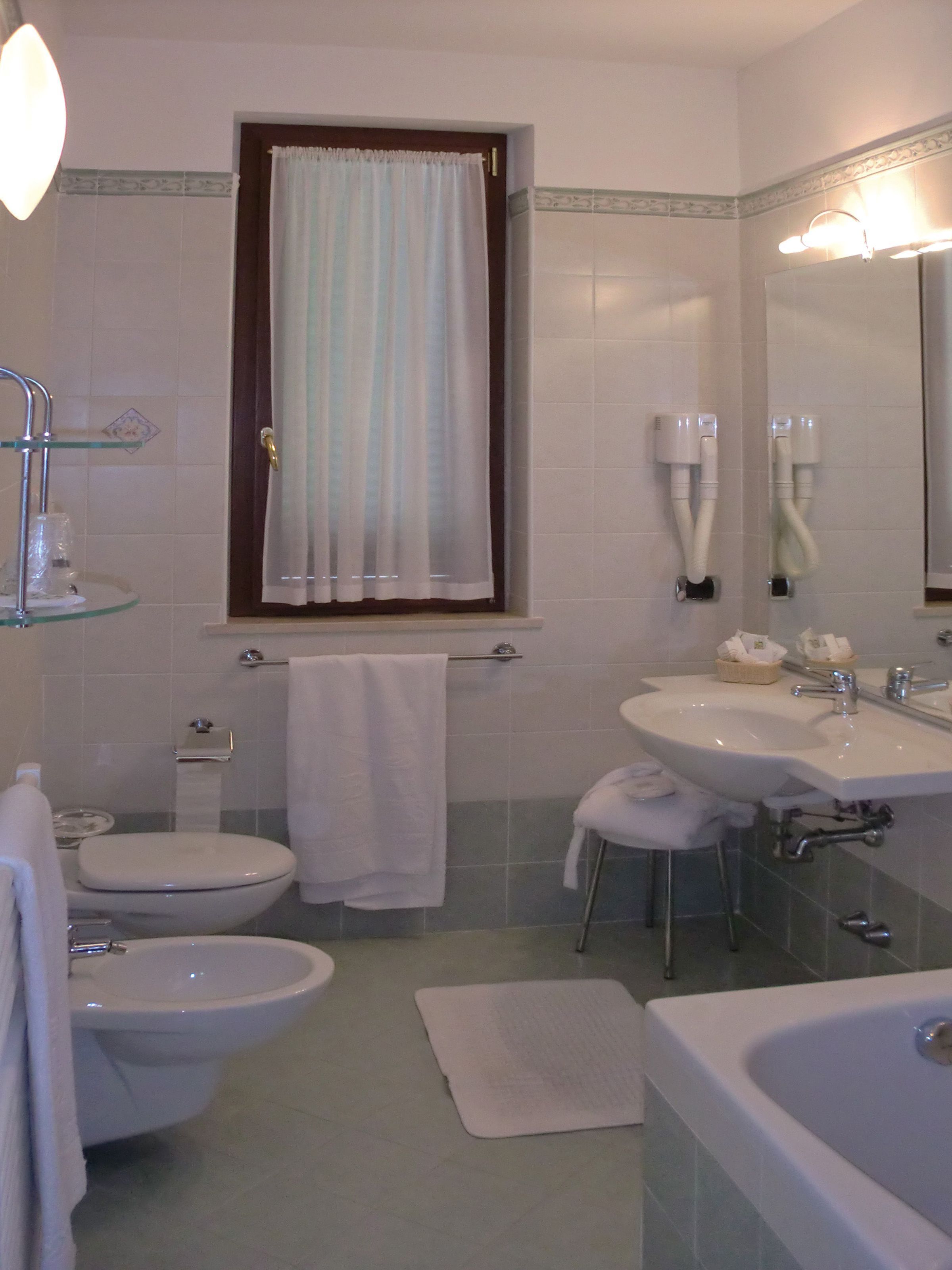 single room | bathroom | shower, hair dryer, bidet, towels