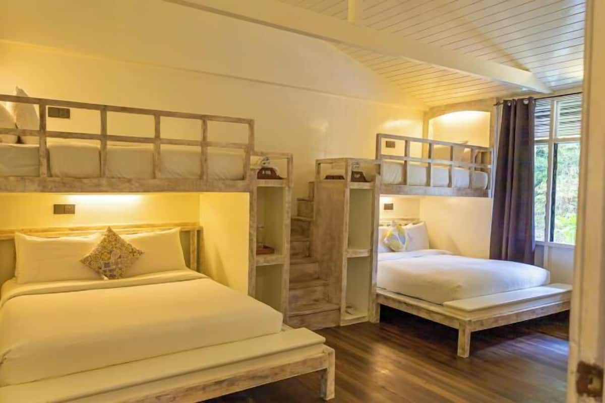 3 dormitorios, cunas, ropa de cama