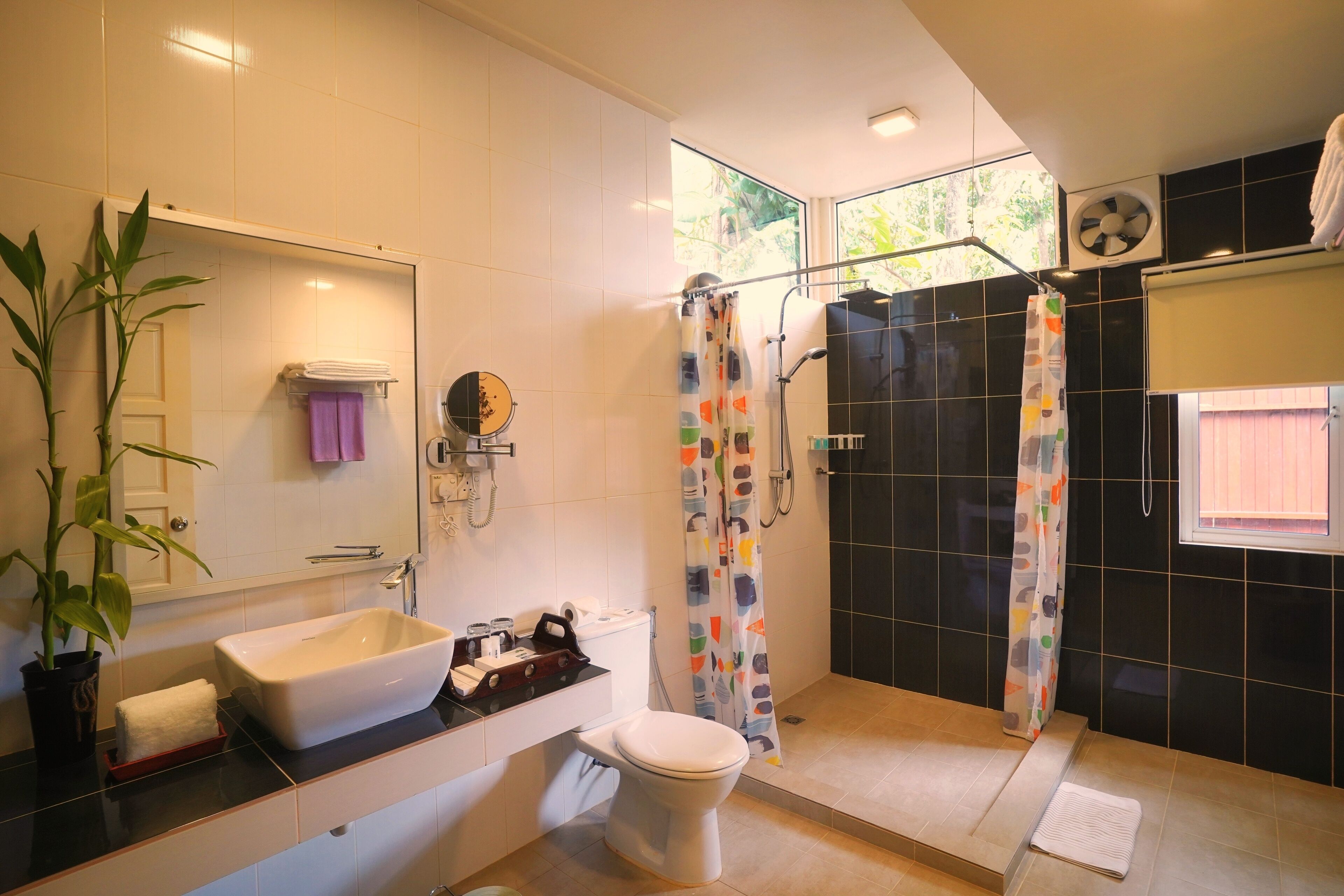 manukan villa 1 + return boat transfer | bathroom | shower, rainfall showerhead, free toiletries, hair dryer