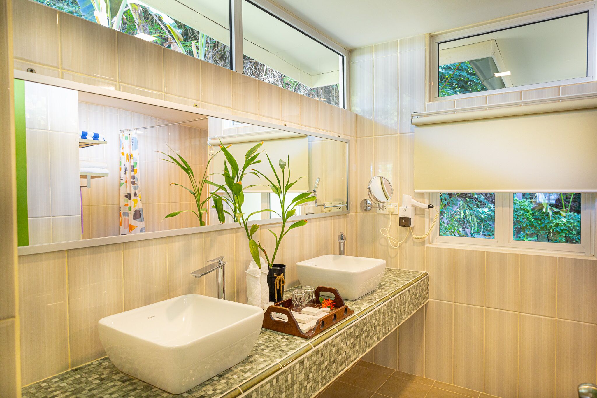 manukan villa 2 + return boat transfer | bathroom | shower, rainfall showerhead, free toiletries, hair dryer