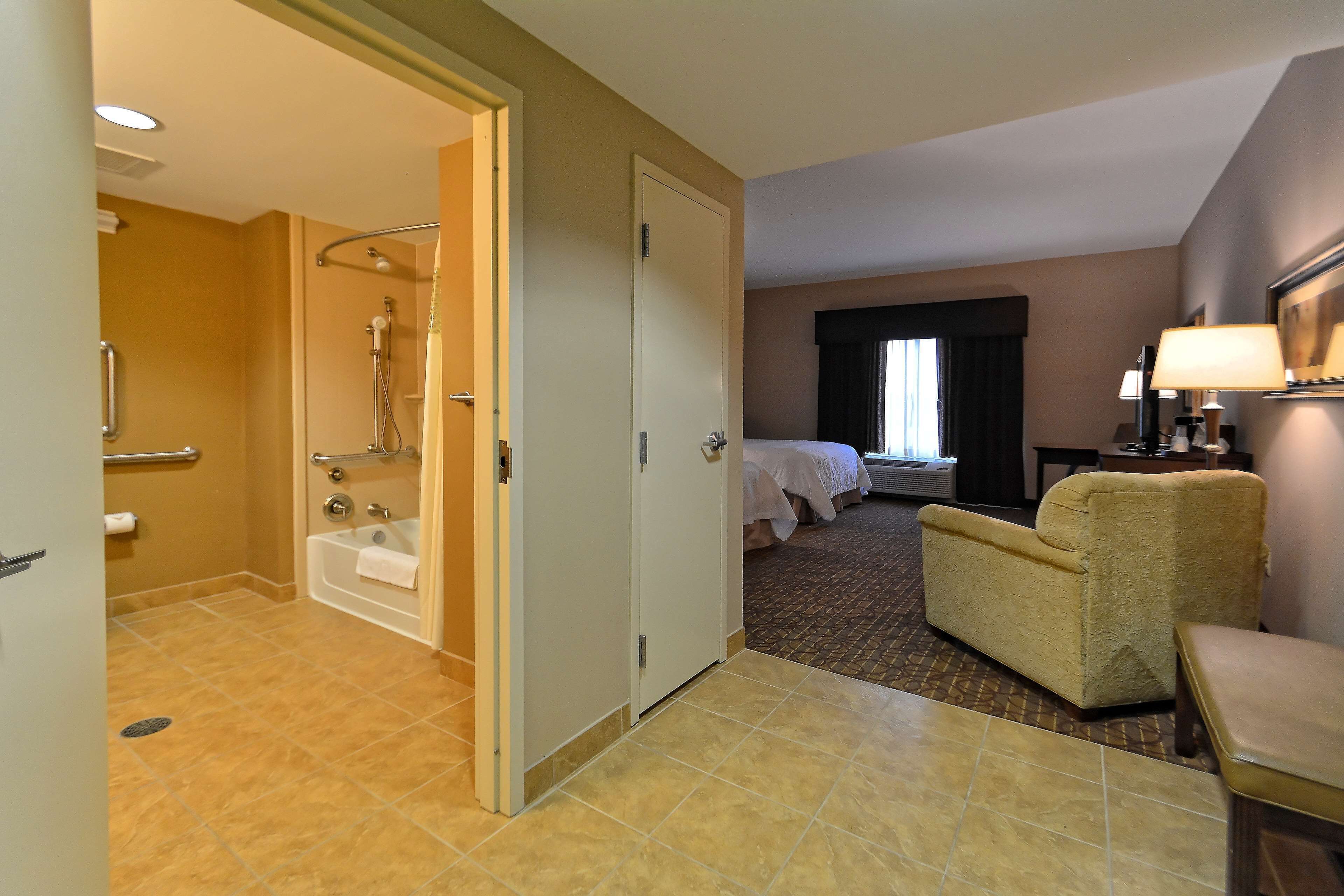 room, 2 queen beds, non smoking (accessible) | bathroom | shower, hair dryer, towels
