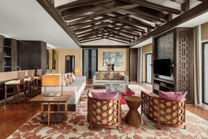 Premium bedding, down duvets, in-room safe, desk