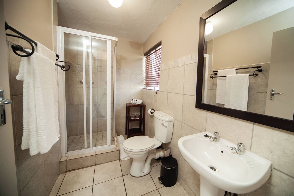 Free toiletries, hair dryer (on request), towels