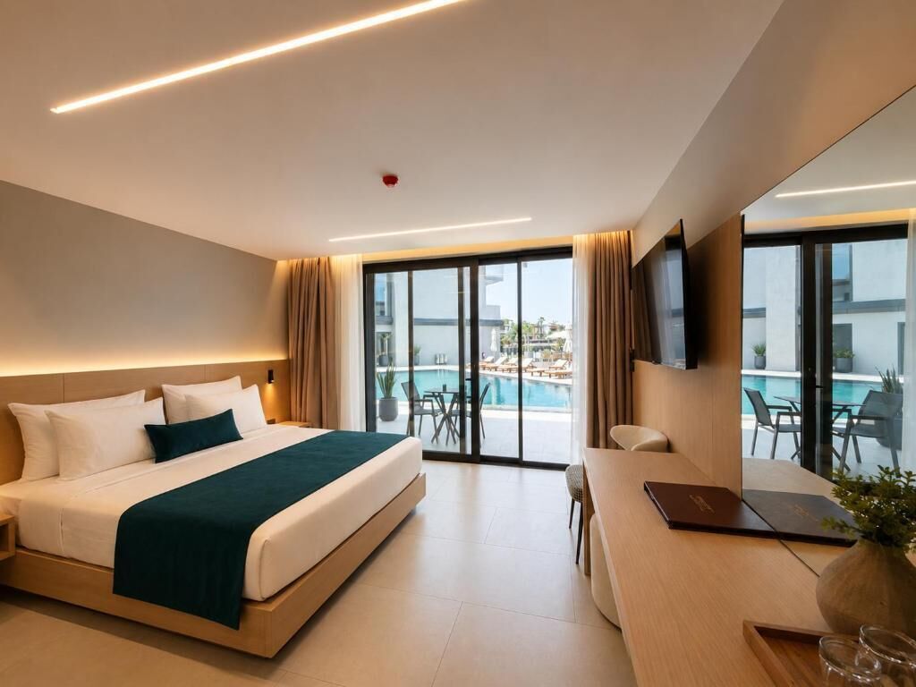 Ropa de cama de alta calidad y minibar 