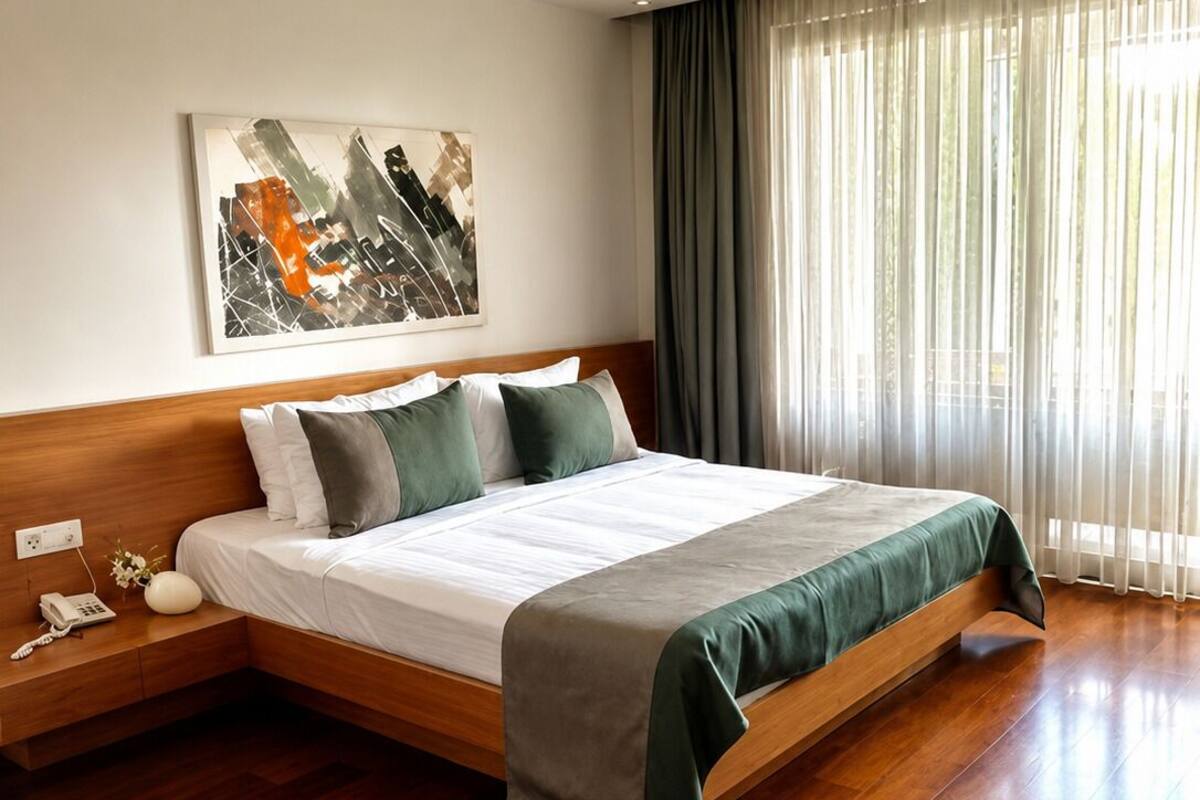 Familien-Suite, Gartenblick | Hochwertige Bettwaren, Minibar, Zimmersafe, Schreibtisch