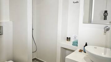 Double or Twin Room | Bathroom | Shower, rainfall showerhead, free toiletries, hair dryer