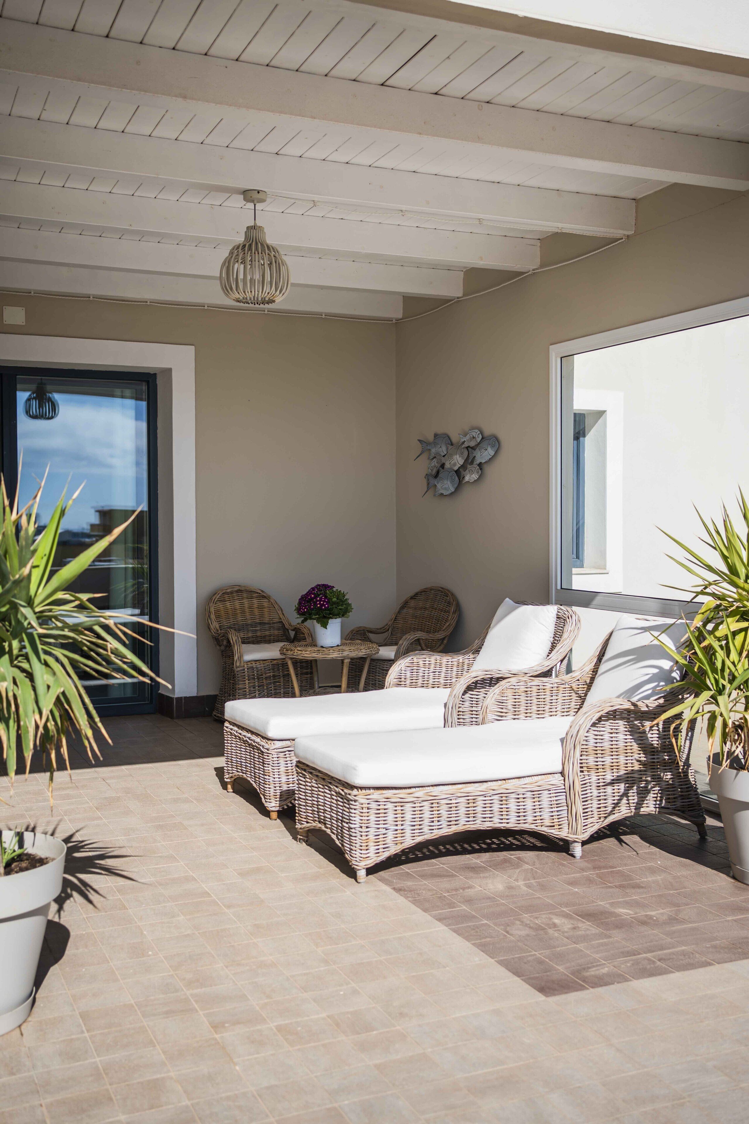 Habitación Deluxe, 1 habitación, Terraza, vista al mar | Terraza o patio