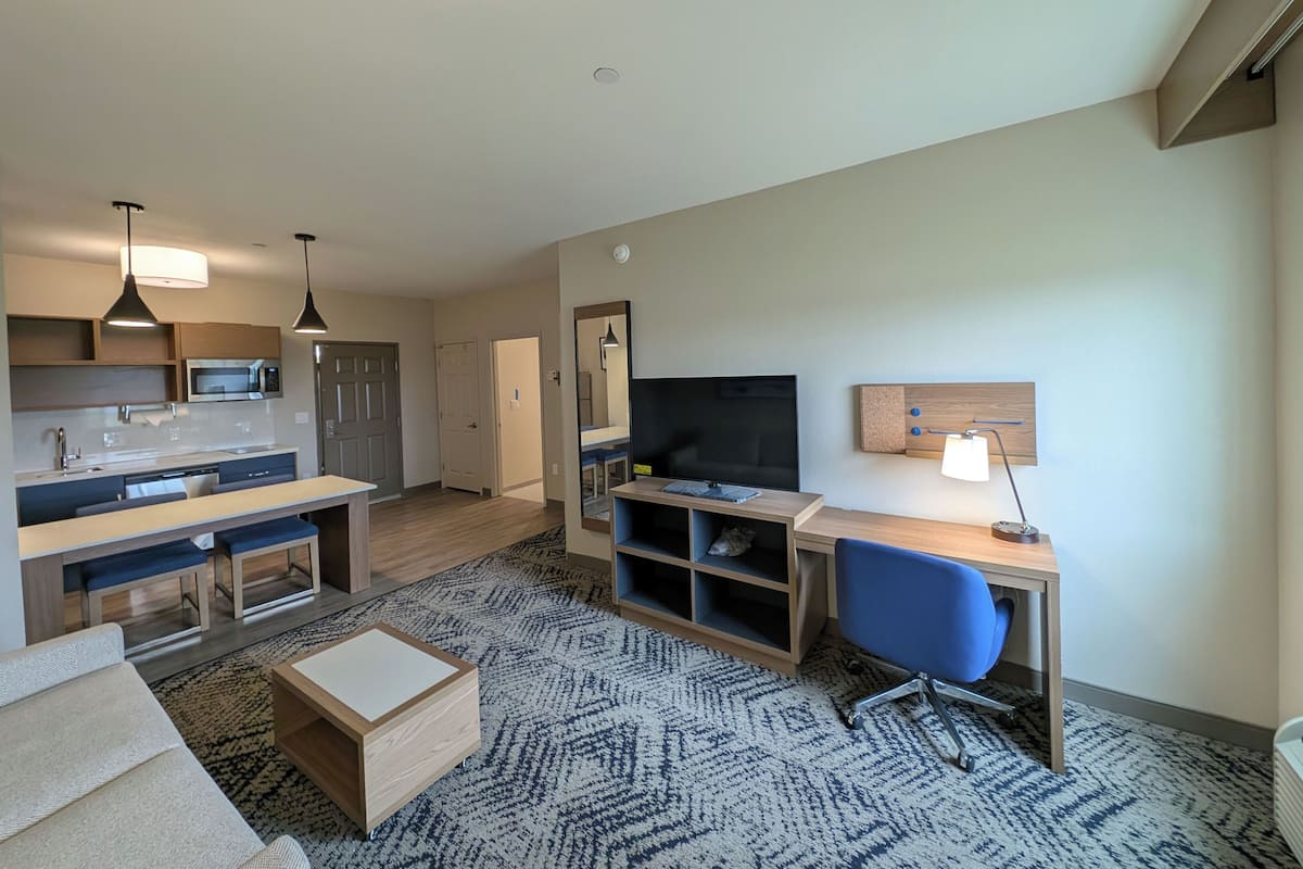 Suite, 1 habitación | Área de sala de estar | Televisión y reproductor de DVD