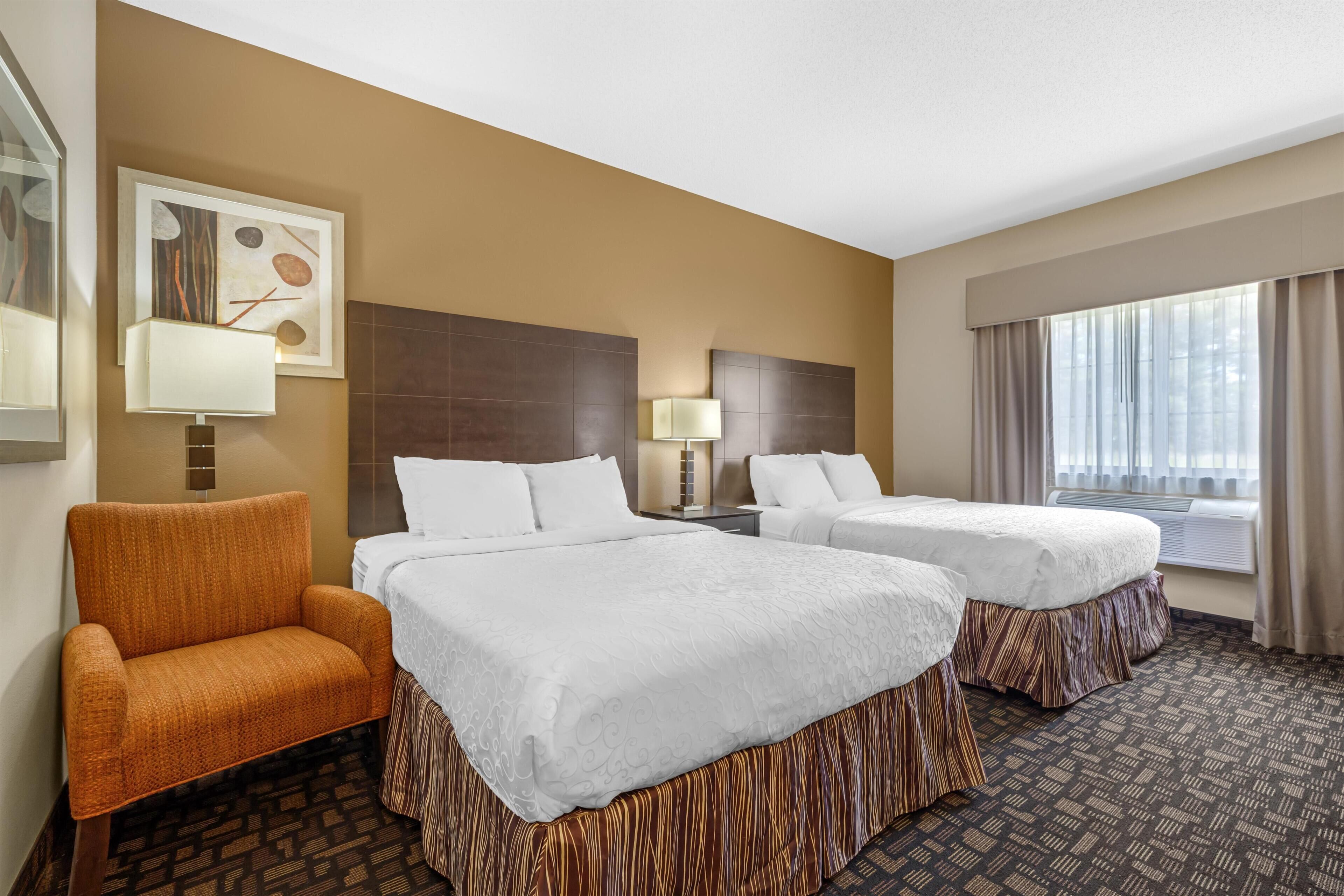Standard Room, 2 Queen Beds, Non Smoking, Refrigerator & Microwave | Desk, blackout curtains, iron/ironing board, rollaway beds