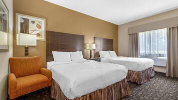 Standard Room, 2 Queen Beds, Non Smoking, Refrigerator & Microwave | Desk, blackout curtains, iron/ironing board, rollaway beds