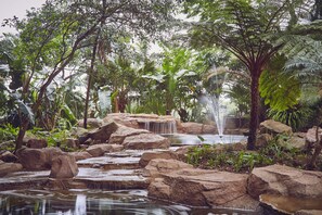A natural water feature with rocks and lush greenery. - Selborne Golf Estate, Hotel & Spa (Pennington)