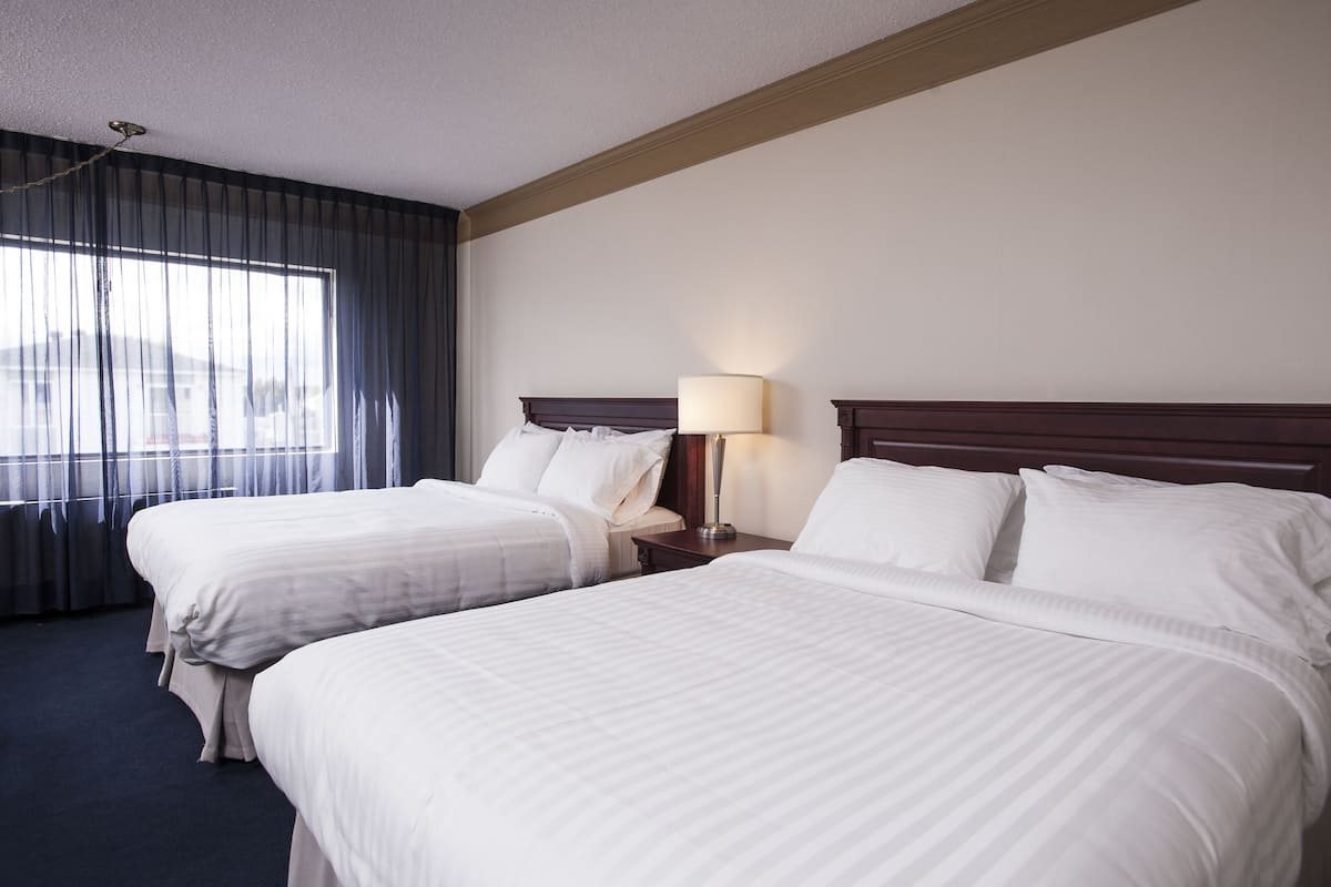 room, 2 queen beds (queen) | premium bedding, select comfort beds, desk, iron/ironing board