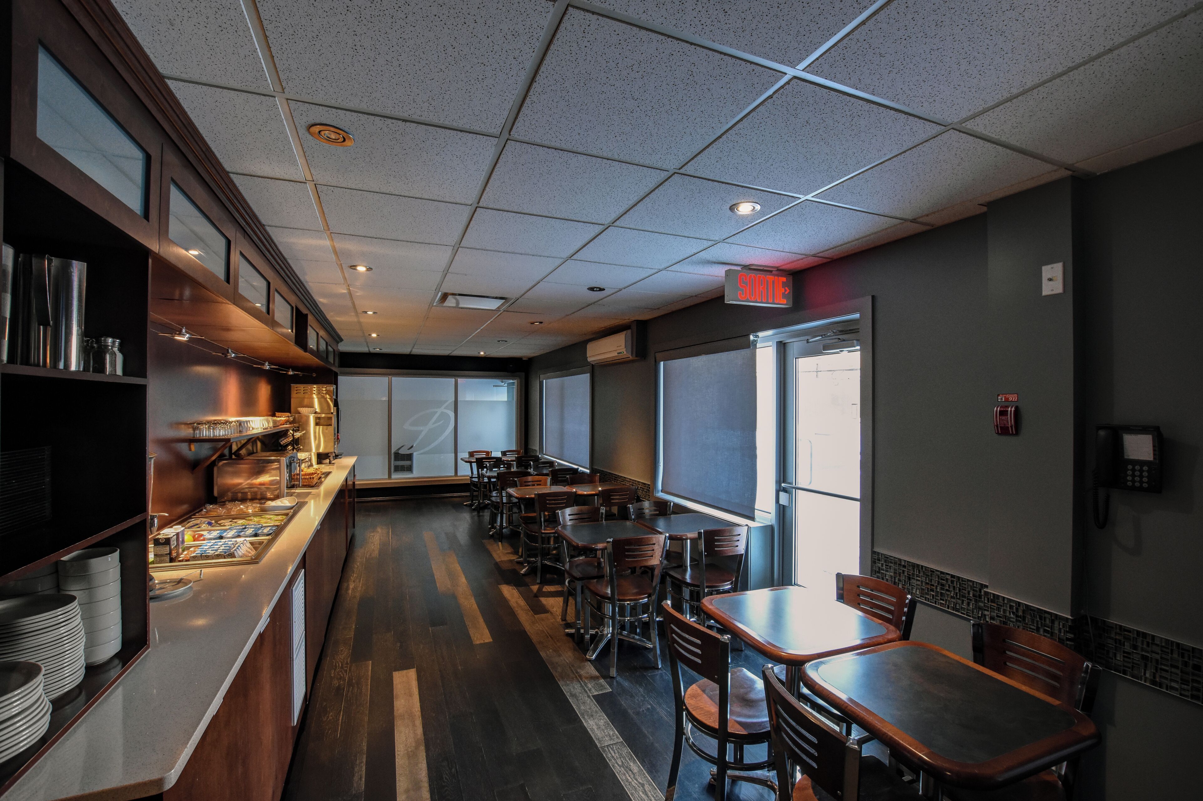 Free daily self-serve breakfast