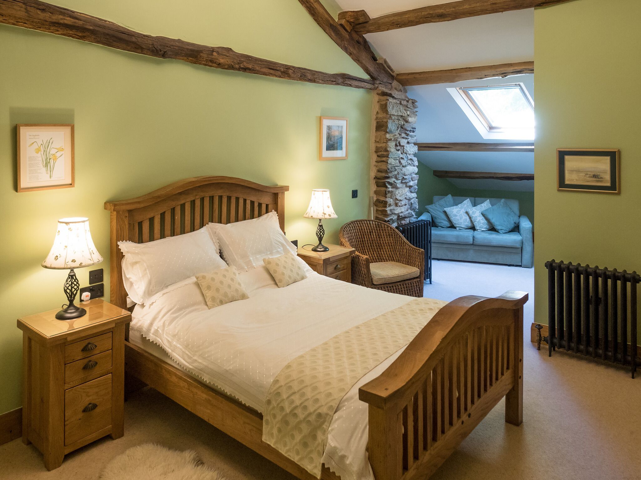 Dobbeltrom – deluxe, eget bad, hageutsikt (Large Double Room )