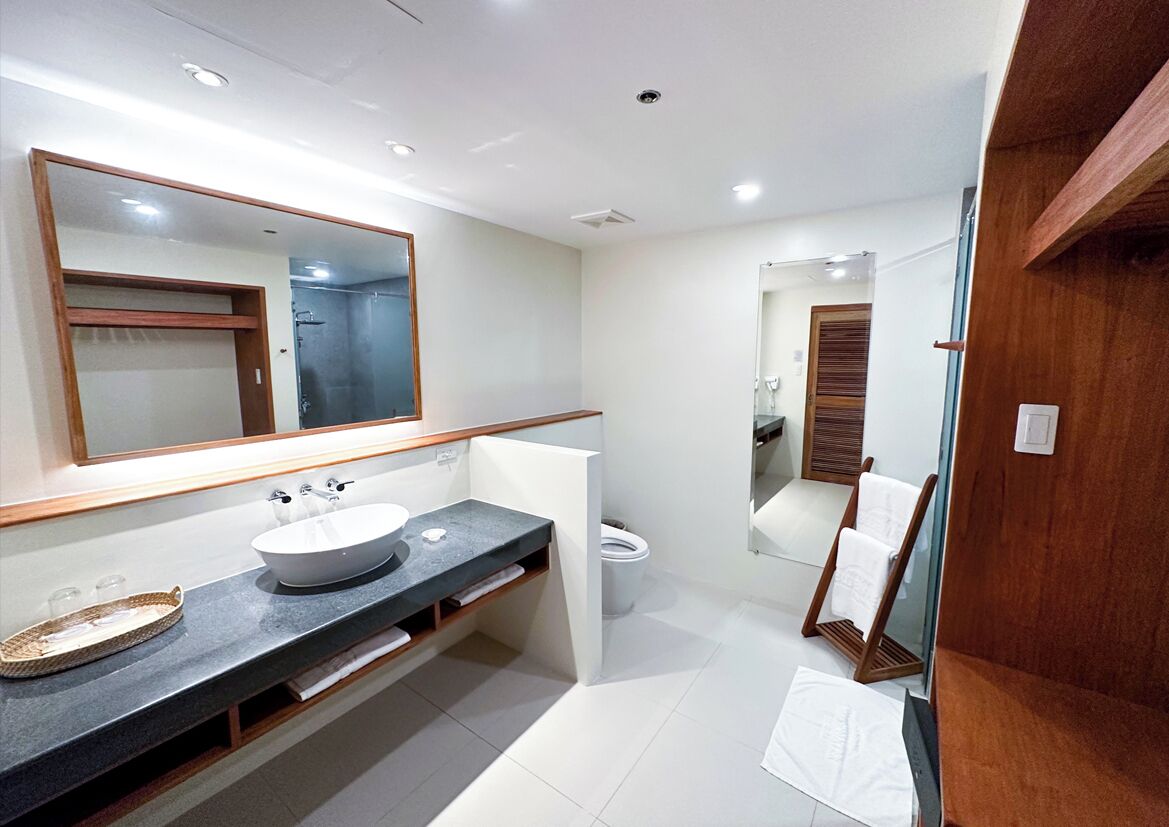 Executive Deluxe | Bathroom | Free toiletries, hair dryer, slippers, bidet