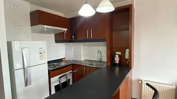 Standard-Apartment (2 people) | Eigene Küche | Kühlschrank, Mikrowelle, Wasserkocher, Kochgeschirr/Geschirr/Besteck