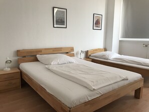 Desk, blackout curtains, iron/ironing board, free WiFi
