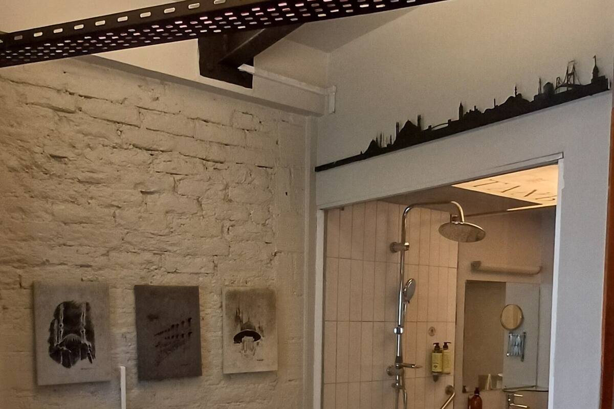 Corner Room with Brick Wall