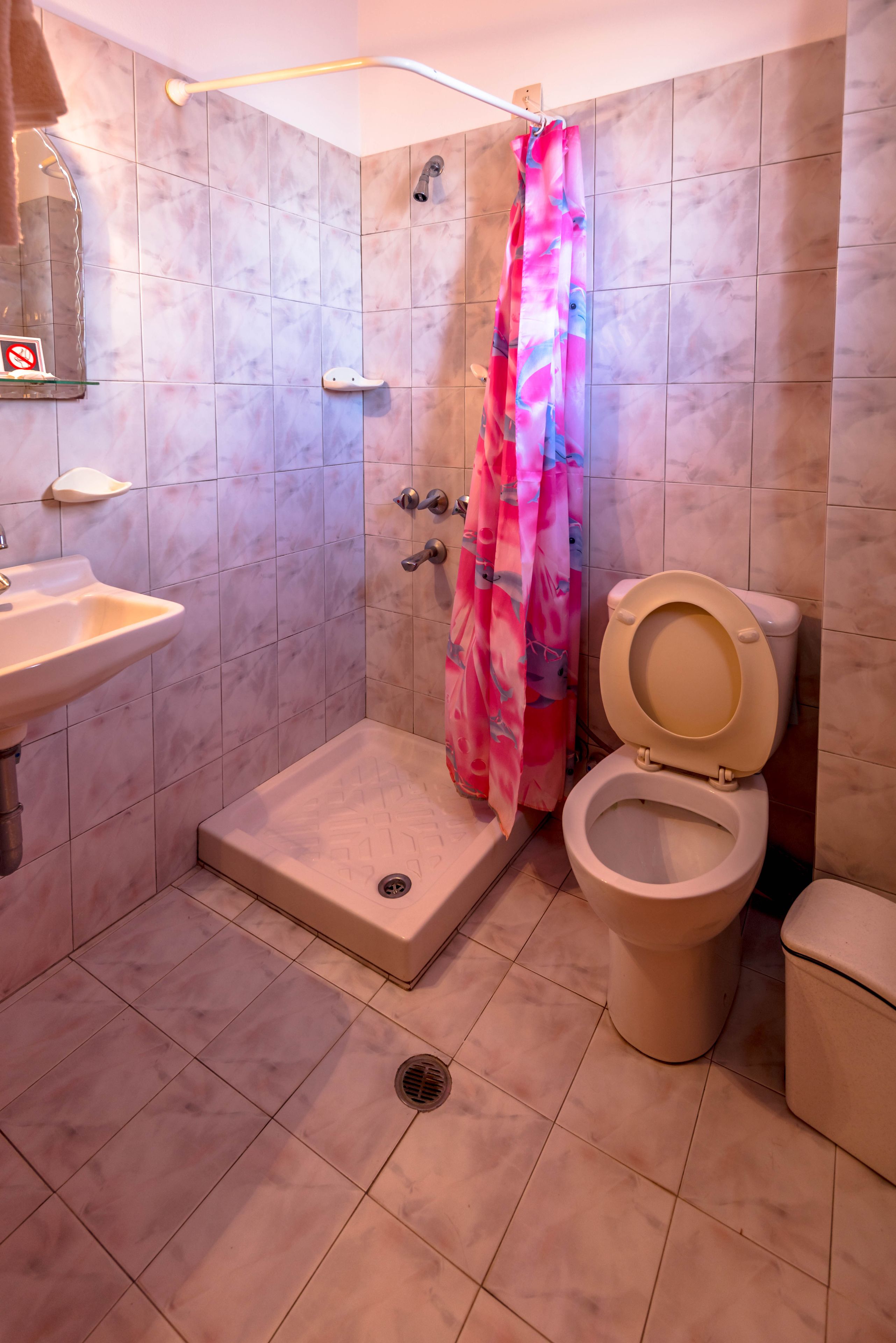 standard double or twin room | bathroom | combined shower/bathtub, towels