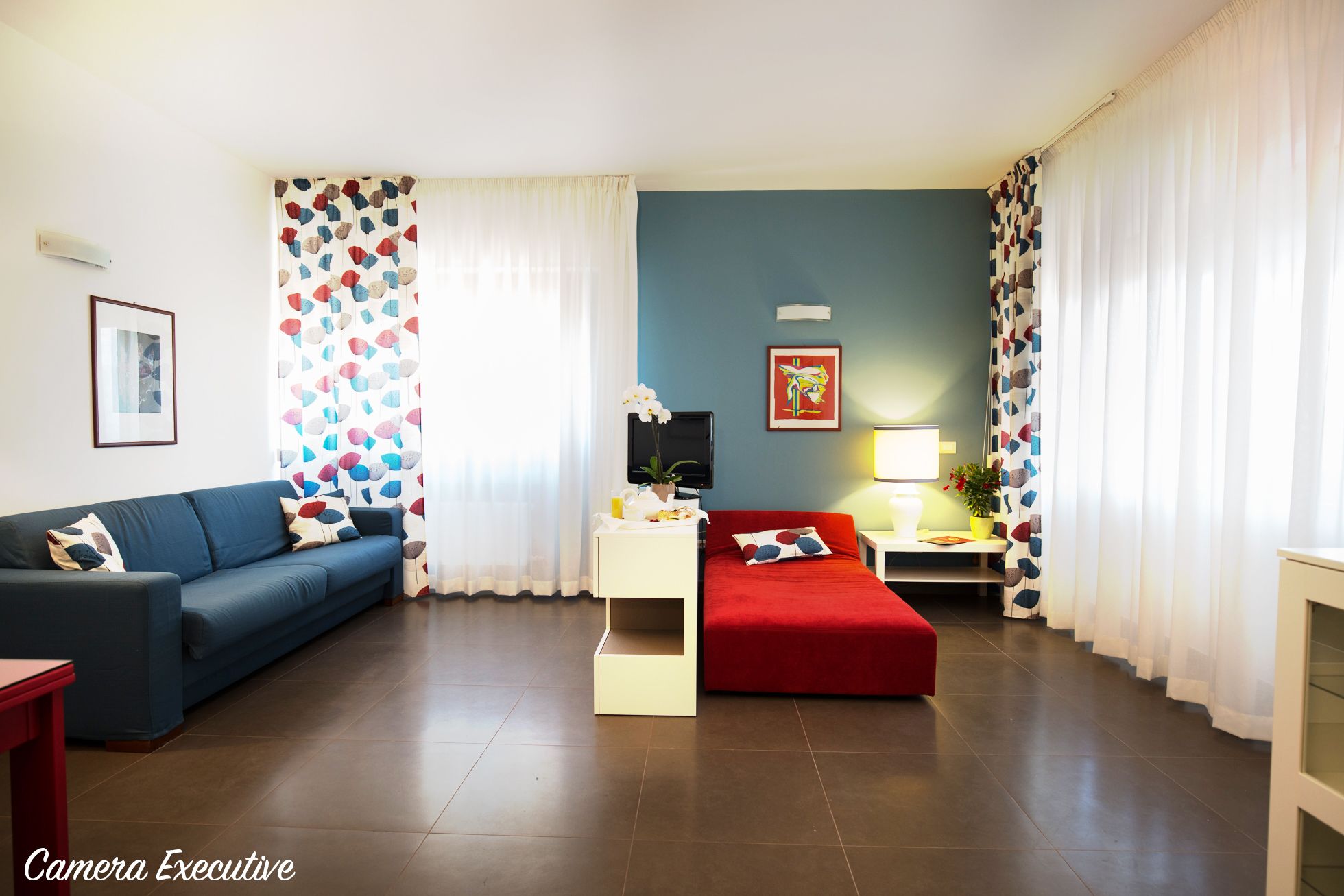 Lägenhet Executive - terrass (size XL) | Vardagsrum | 32-tums LCD-tv med digitalkanaler och tv