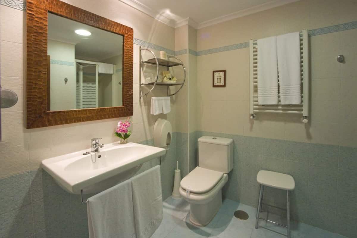 double room single use | bathroom | shower, free toiletries, hair dryer, bidet