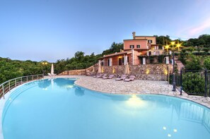 Seasonal outdoor pool, open 9:00 AM to 9:00 PM, pool umbrellas - Agallis Corfu Village Residence (Corfu)
