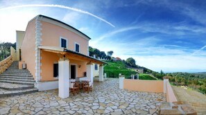 Villa, 2 Bedrooms, Pool Access (Galini) | Terrace/patio