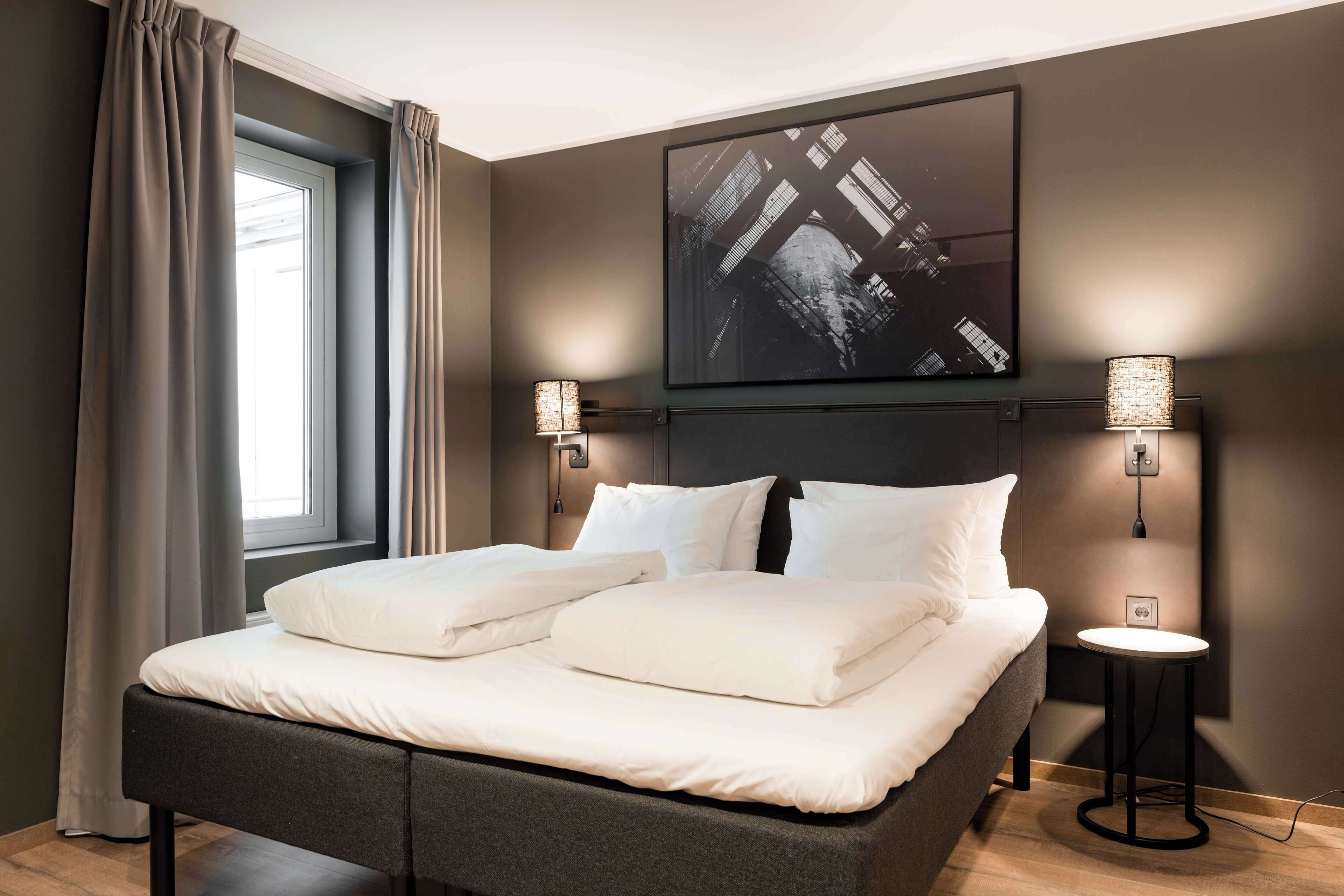 desk, blackout curtains, soundproofing, iron/ironing board