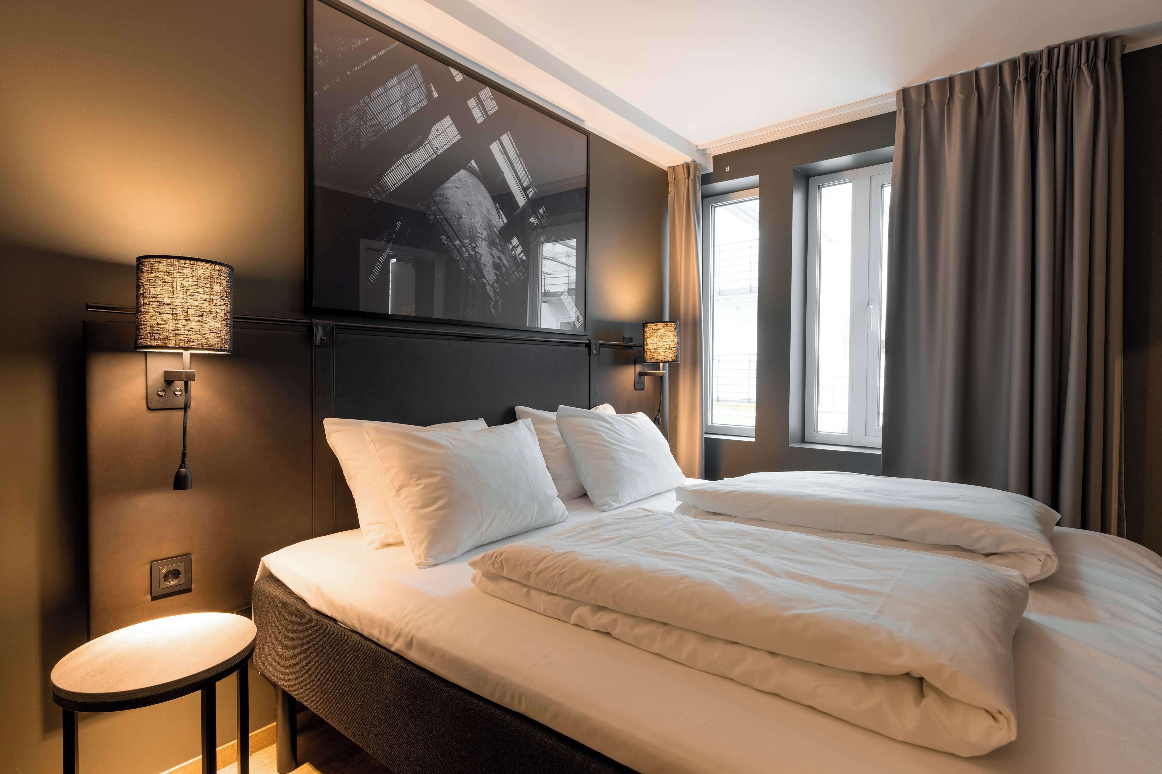 desk, blackout curtains, soundproofing, iron/ironing board