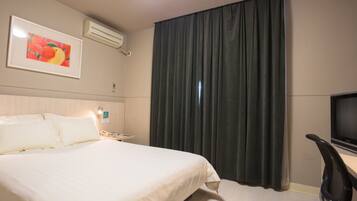 Desk, blackout curtains, iron/ironing board, free WiFi