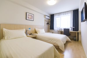 Desk, blackout curtains, iron/ironing board, free WiFi