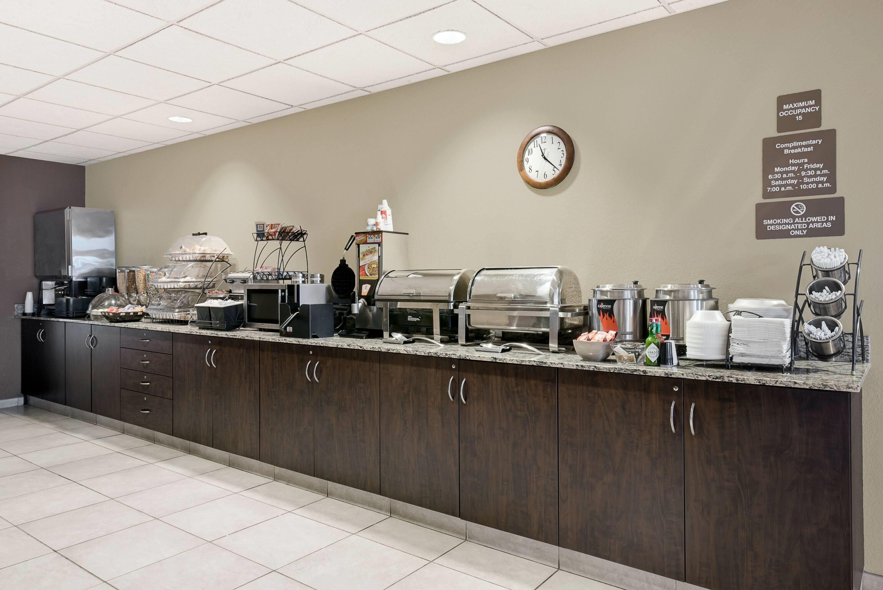 Free daily buffet breakfast