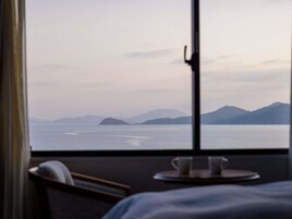 Down comforters, in-room safe, desk, free WiFi